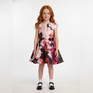 Halabaloo Pink and Purple Floral Dress w/Roses sz 2T NWT‎